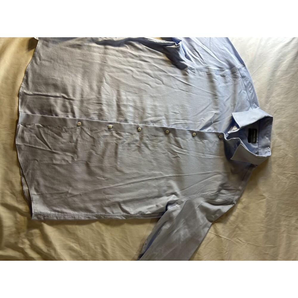 Michael Kors Regular Fit Comfort Stretch Dress Shirt XL 17 34/35 Light Blue